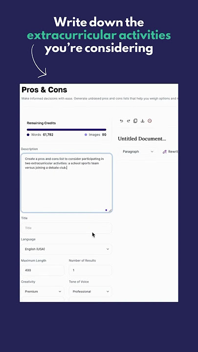 Make Smart Choices with StudentAI’s Pros and Cons List Tool!