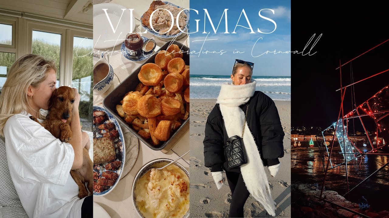 VLOGMAS CHRISTMAS CELEBRATIONS IN CORNWALL! Mousehole Lights! | India Moon