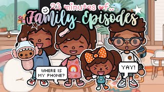 23 minutes of Family Episodes !! ☄️ *with voice 🎙️* Toca Boca Life World Roleplays ⚡️🌍