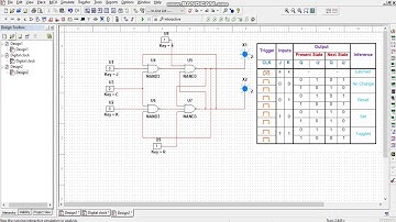 JK flip-flop simulation with clock pulse using Multisim
