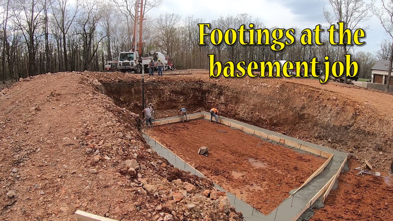 Pouring The Footings On The Basement Job YouTube Pouring The Footings On The Basement Job YouTube