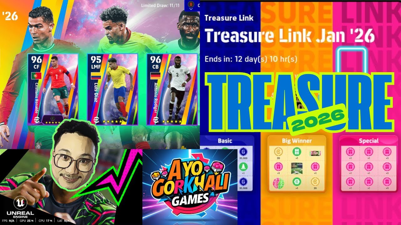 eFootball League Table – Messi 🐐 & Ronaldo 🔥 Division Rank Push | Treasure Link