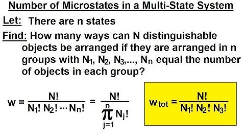 Physics 32.5 Statistical Thermodynamics (13 of 39) Number of Microstates in a Multi-State System