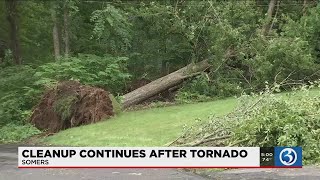 VIDEO: Tornado touchdown confirmed in Somers, neighbors picking up the pieces