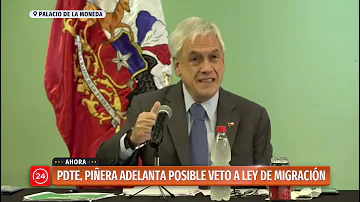 Presidente Piñera por Ley de Migración: "Es un estímulo a la migración ilegal" | 24 Horas TVN