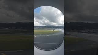 A380 top deck take-off from San Francisco International. Wobbly video as it was a bit windy!