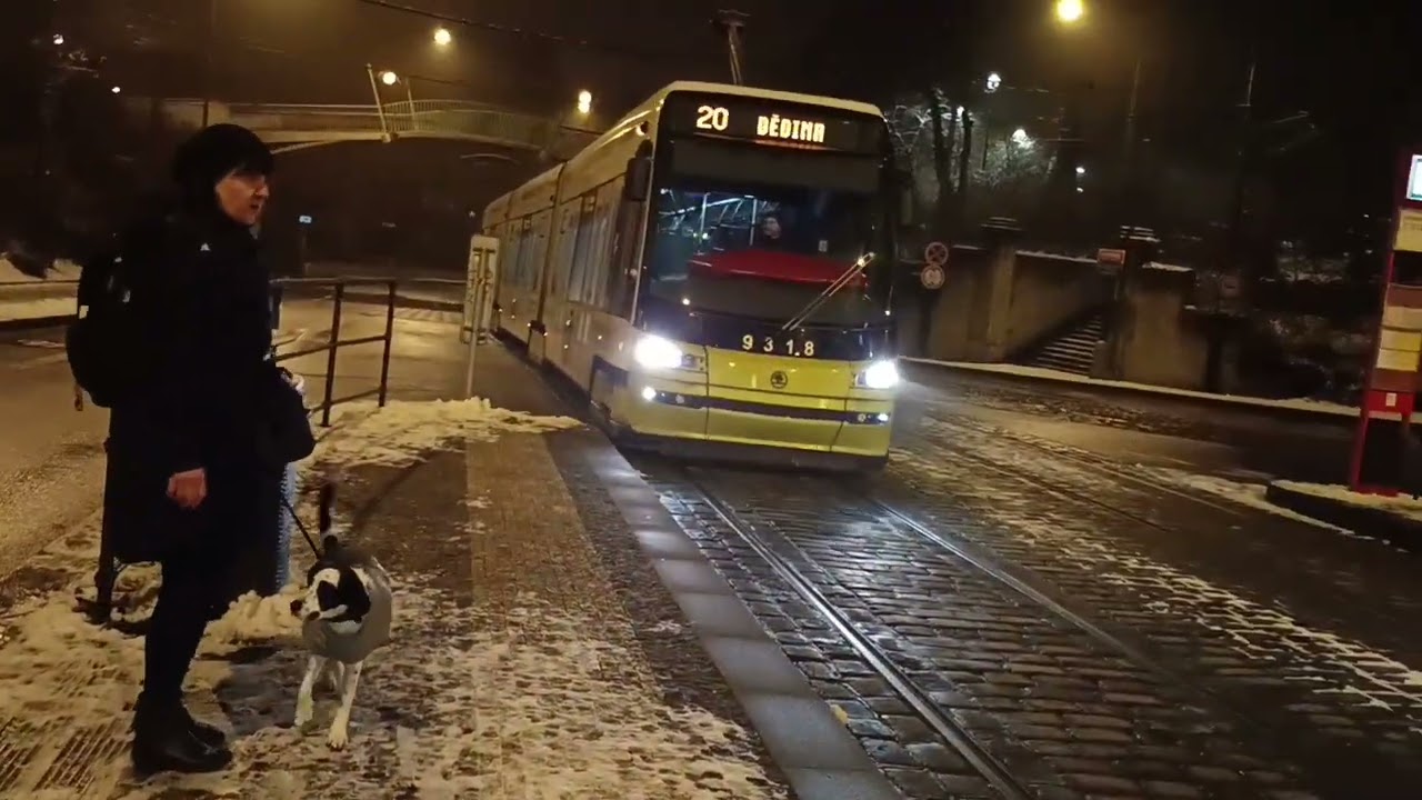 752.  30 I 2026. Praha 6. Маршрут трамвая 20.