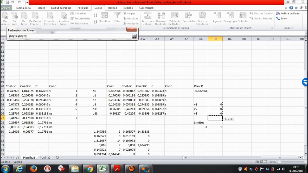 Solver 10: Solver (Microsoft Excel) em cálculos de planejamento ...