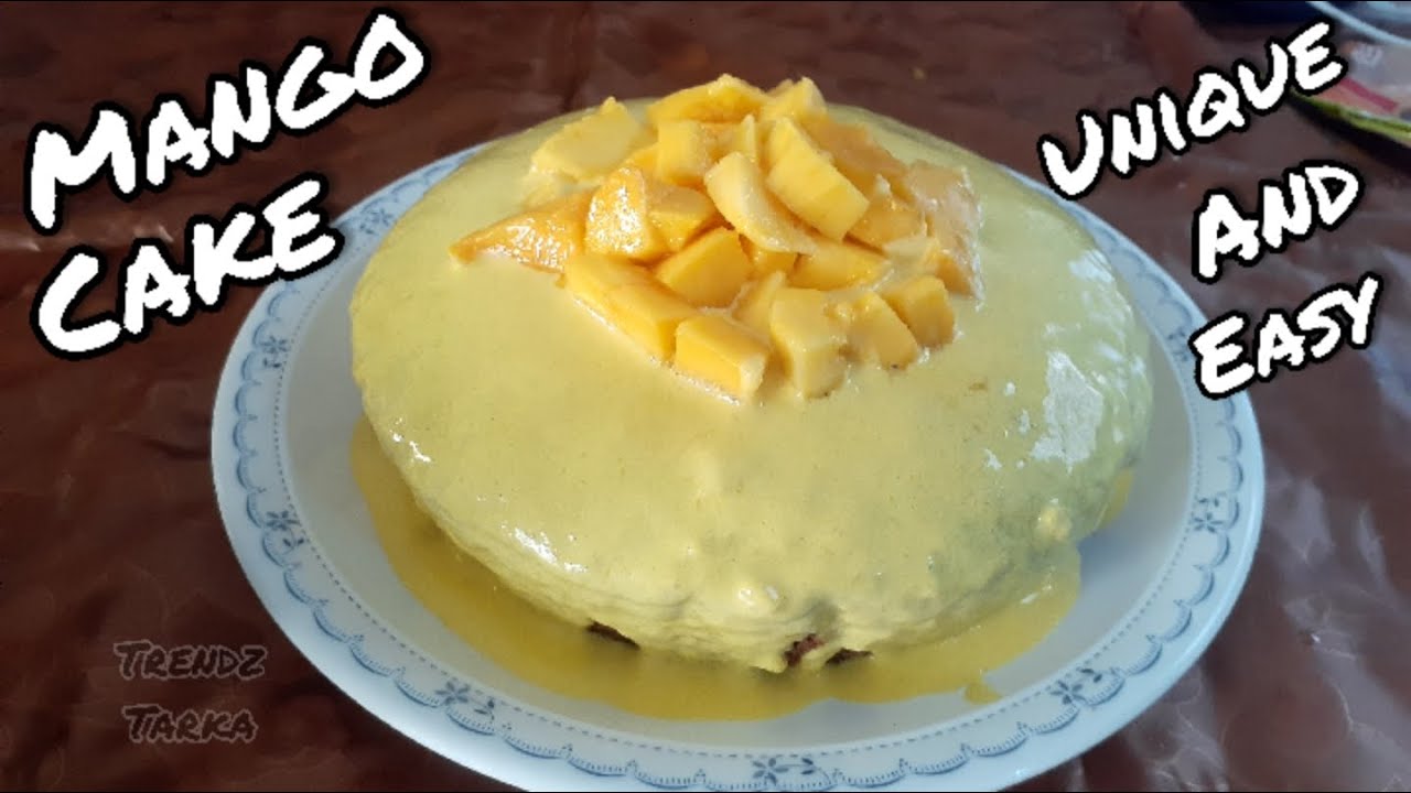 (Eid speacial) Mango cake with mango cream easy and unique