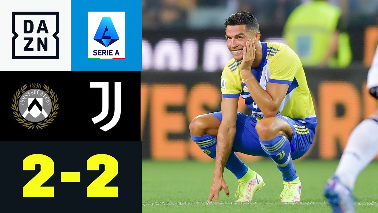 90+4 Ronaldo rettet Juve, fast: Udinese - Juventus 2:2 | Serie A | DAZN  Highlights - YouTube