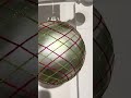 Raz 5" Green Plaid Ball Glass Christmas Ornament 4620964