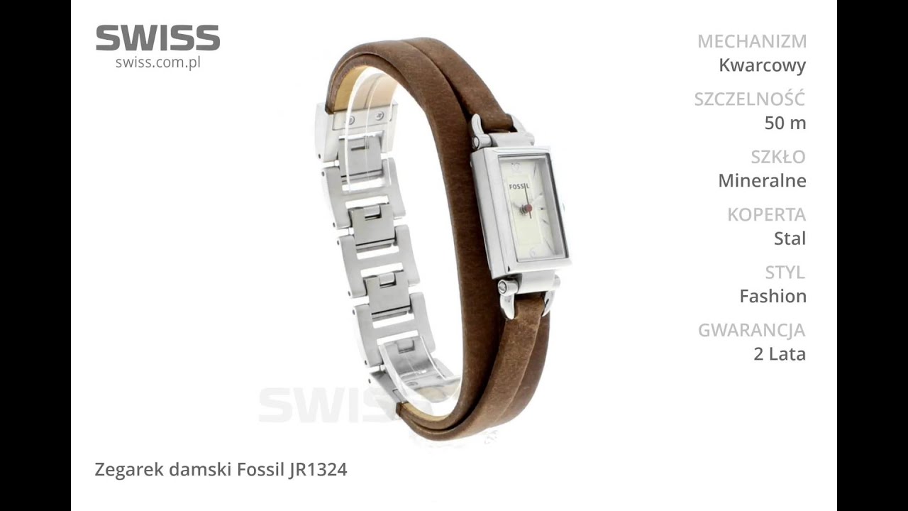 www.swiss.com.pl - Zegarek damski Fossil JR1324 - YouTube
