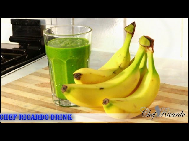 Healthy Drink With Spinach Honey & Banana Drink Recipe | Recipes By Chef Ricardo | Chef Ricardo Cooking
