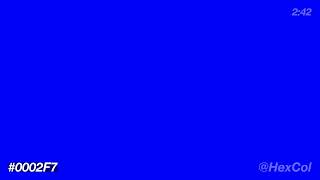 What does #0002F7 - Vivid Frosty Yellow Star look like | Color Code Preview