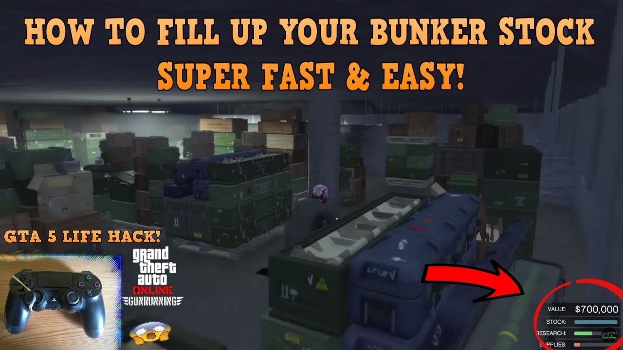 Gta 5 How To Fill Up Your Bunker Stock Fast Easy Gta 5 Life Hack Gta 5 Gunrunning Dlc Youtube - gta 6 online 175000 visits roblox