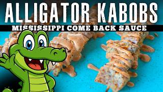 Alligator Kabobs with a Mississippi Comeback Sauce