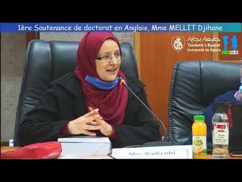 1ère Soutenance de doctorat LMD en Anglais, Mme MELLIT Djihane, débat part01