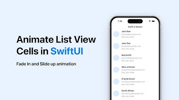 Animate List View Cells in SwiftUI: Fade In and Slide up Animation.