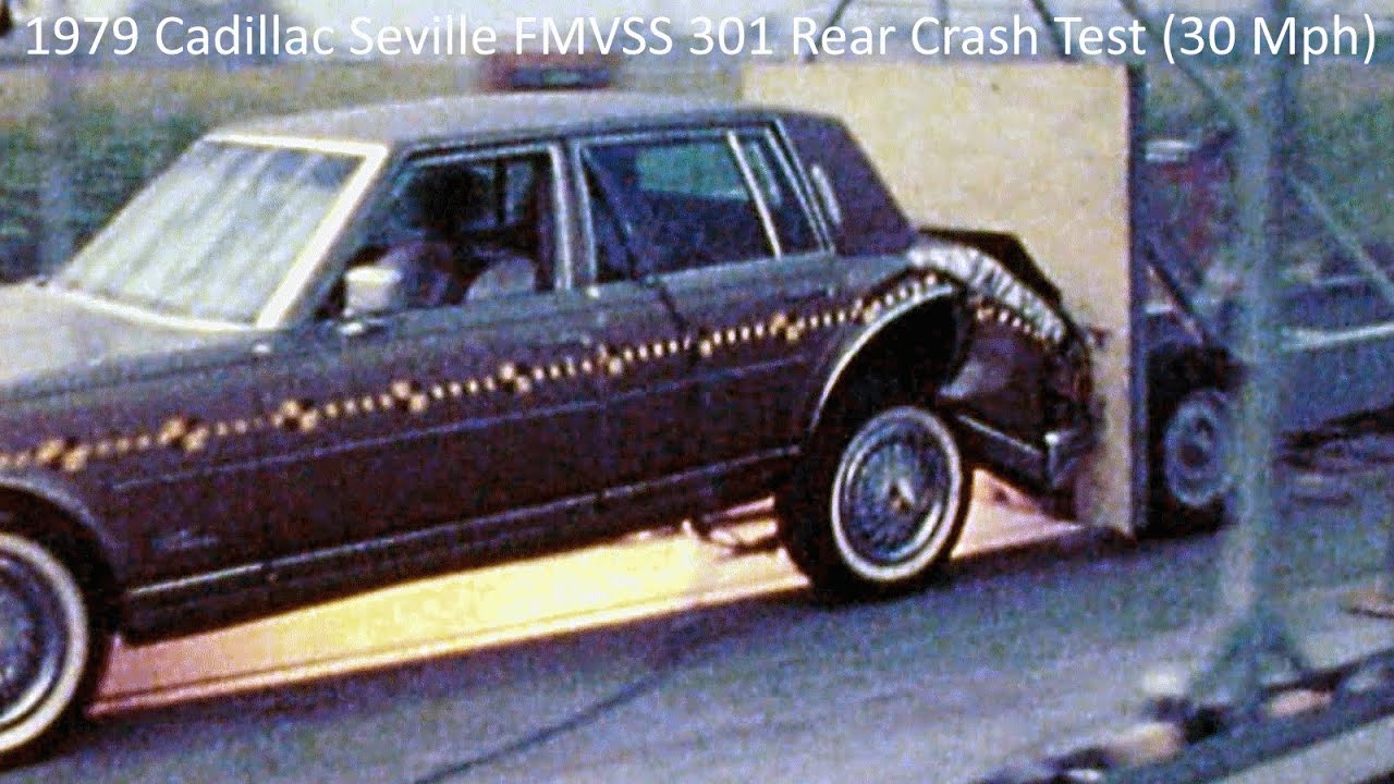 1976-1979 Cadillac Seville FMVSS 301 Rear Crash Test (Full Overlap
