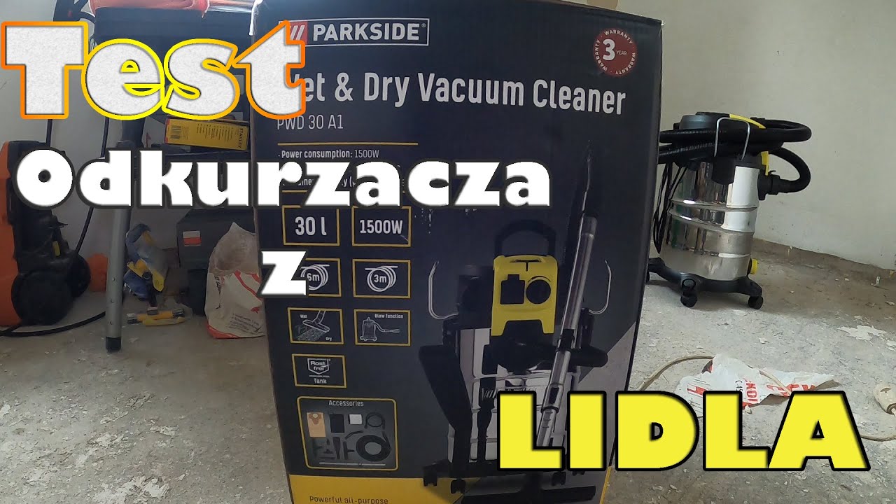 Test odkurzacza z Lidla Parkside PWD 30 A1 - YouTube