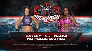 WWE2K22 No Holds Barred Match Bayley VS Naomi en Backlash
