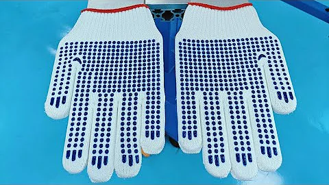 Safety Work Glove Screen Printing Machine #cottonglove #nonslipglove #gloveprinter #glove #workglove