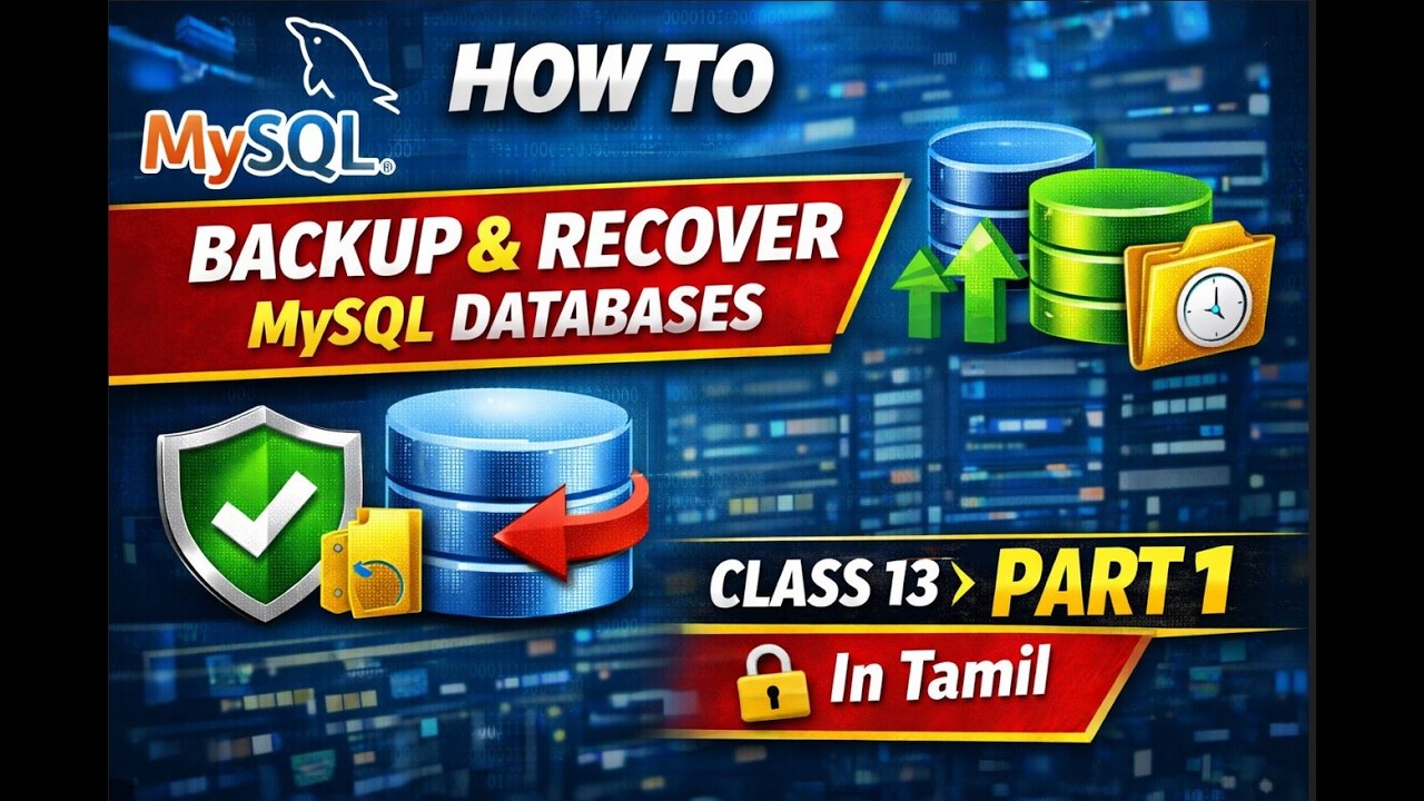 MySQL Backups & Recovery Strategies Explained | Class 13 Part 1 | Tamil ...
