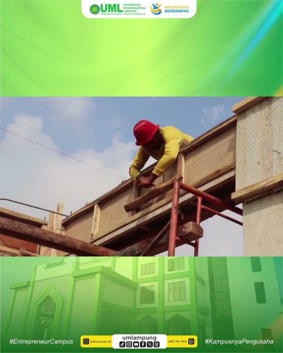 Progres Pembangunan Masjid K.H Ahmad Dahlan Kampus II Universitas Muhammadiyah Lampung