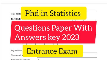 Phd in Statistics Question paper 2023 ll RGUCET 2023 ll Answers key CUET Phd Statistics QP 2023
