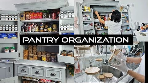 How I Organize my Pantry declutter re stocking clean Clean with me Cupboard Makeover Storange Ideas