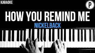 Nickelback - How You Remind Me Karaoke Acoustic Piano Instrumental Cover Lyrics