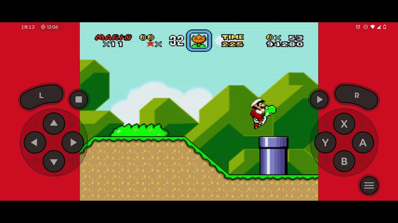 Iniciando Super Mario world no celular 