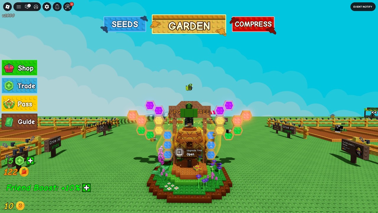 GROW A GARDEN UPDATE Bee - YouTube