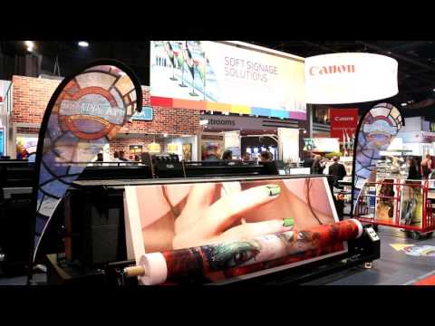 d.gen G5 Teleios Grande Direct-to-Fabric Textile Printer at SGIA Expo 2015 - Canon Solutions America