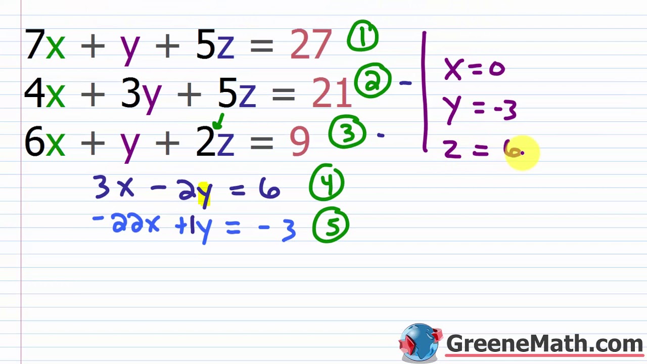 solving-systems-of-linear-equations-in-three-variables-youtube