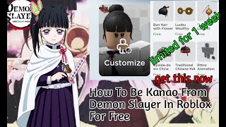 Free Roblox T-shirt // Kanao tsuyuri cosplay ☁️ - demon slayer ⚔️