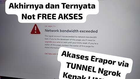 Aplikasi E-Rapor Online via Tunnel NGROK, GAGAL AKSES SERVER, ternyata ini penyebabnya.