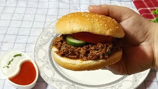 Special Beef Burger | Beef Resha Burger Recipe By JustYumm (Bakra Eid Special ) screenshot 5