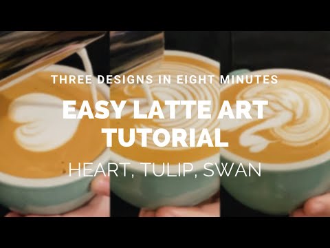 Barista Latte Art Training: Hearts, Tulips, and Swans (Easy for beginner-intermediate)