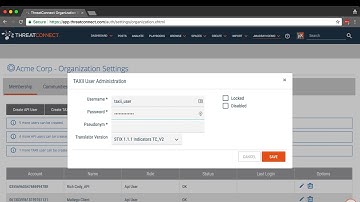Setting up the ThreatConnect TAXII Server User