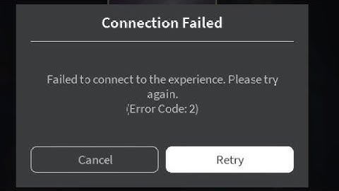How to fix Roblox Error code 2