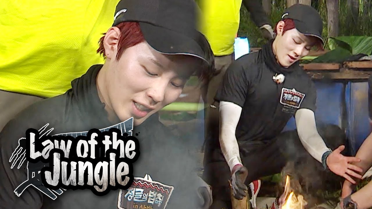 Ha Sung Woon Doesn't Give Up! Look at those flames! [Law of the Jungle Ep 326]