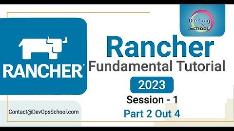 Rancher Fundamental Tutorials 2023 | Session 1 |  Part- 2 Out 4
