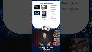 Kimyasal Değişimin Göstergeleri Gaz Çıkışı  #yks #maarif