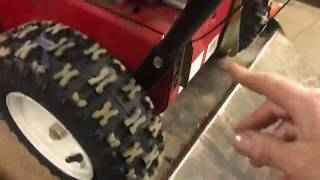 How to adjust auger drive belt sears craftsman snow thrower