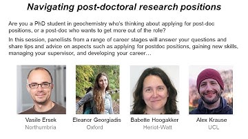 ECR Skills for Geochemists - "Navigating post-doctoral research positions"