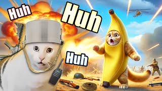 Stupid Huh Cat! SAVE BANANA CAT FROM THE MINE TRAP!!!