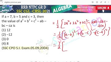 if a = 7 B =5 and c = 3 then the value of A² + B² + c² -AB- B C - CA