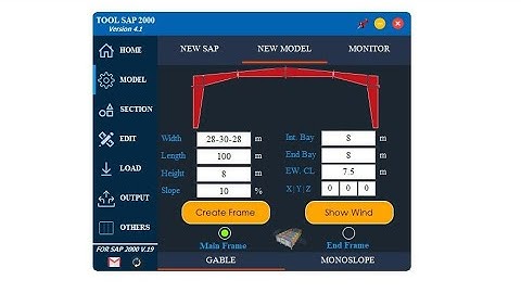 Tool SAP2000 V4.1 - Công cụ hỗ trợ mô hình nhà thép tiền chế trong phần mềm SAP2000 - P1