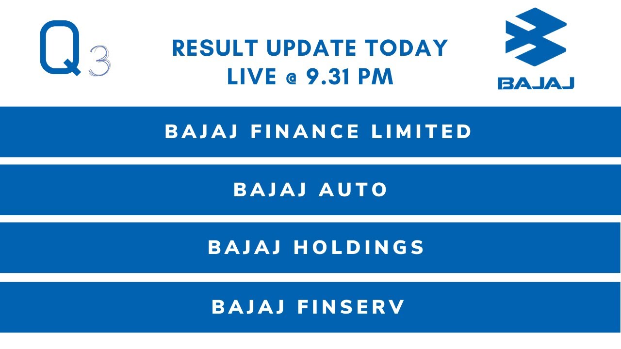 Bajaj Finance Q3 Results Bse Bajaj Finance Equity Share Price